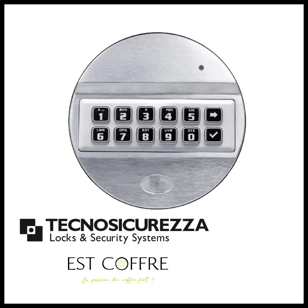 [TS-T6530-GR] Clavier Électronique Haute Sécurité T6530-GR - Design Métal Chrome