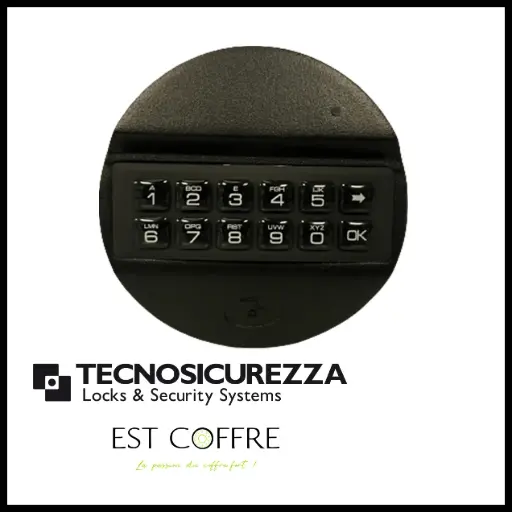 [TS-T6530-B-BR] Clavier Électronique Haute Sécurité T6530-B-BR Design Métal Noir